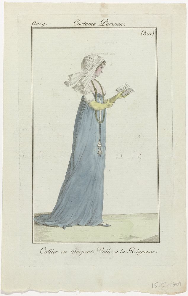 Collier en Serpent. Voile à la Religieuse (1801) by anonymous and Pierre de la Mésangère