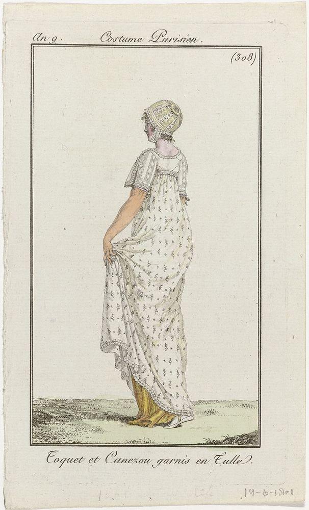 Journal des Dames et des Modes, Costume Parisien, 14 juin 1801, An 9, (308) : Toquet et Canezou (...) (1801) by anonymous…