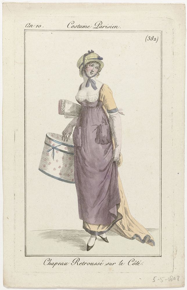 Journal des Dames et des Modes, Costume Parisien, 5 mai 1802, An 10, (382) : Chapeau Retroussé (...) (1802) by anonymous and…