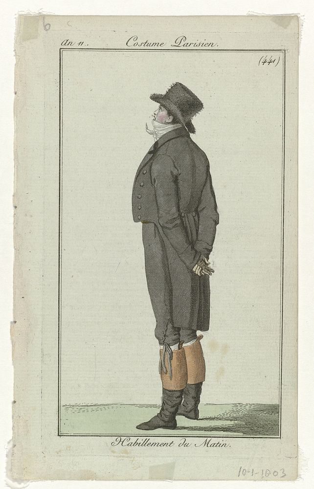 Journal des Dames et des Modes, Costume Parisien, 10 janvier 1803, An 11, (441): Habillement du Matin (1803) by anonymous…