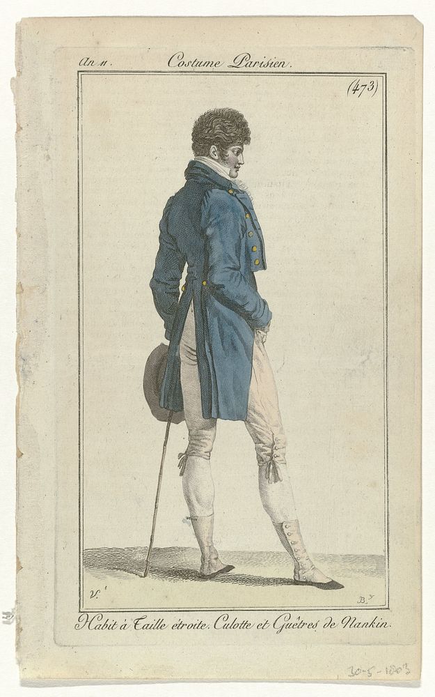 Journal des Dames et des Modes, Costume Parisien, 30 mai 1803, An 11, (473): Habit à taille étroit (...) (1803) by Pierre…