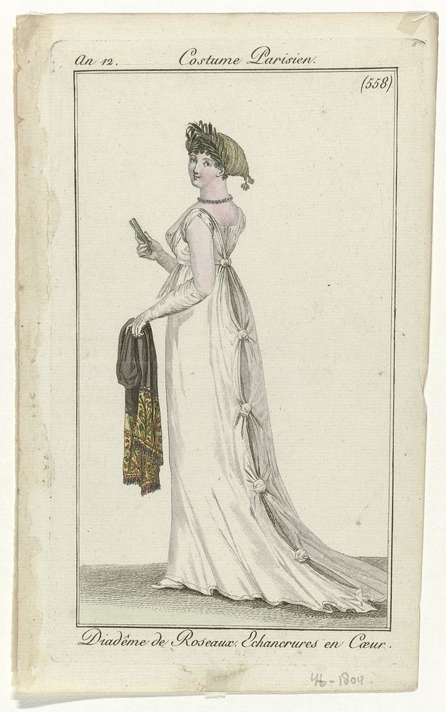 Journal des Dames et des Modes, Costume Parisien, 4 juin 1804, An 12, (558): Diadême de roseaux (...) (1804) by anonymous…