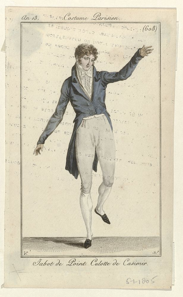 Journal des Dames et des Modes, Costume Parisien, 5 janvier 1805, An 13, (608): Jabot de Point (...) (1805) by Pierre…