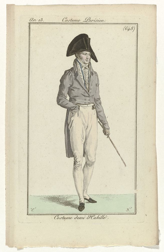 Journal des Dames et des Modes, Costume Parisien, 24 juin 1805, An 13, (648): Costume demi Habillé (1805) by Pierre Charles…