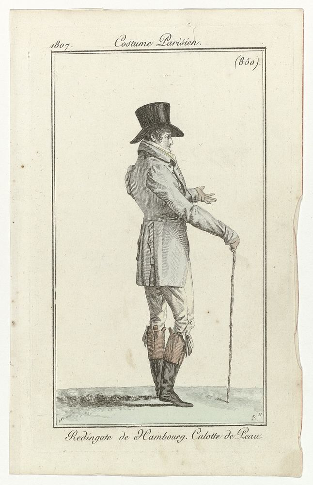 Journal des Dames et des Modes: Men’s Fashion (1807) by Pierre Charles Baquoy, Carle Vernet and Pierre de la Mésangère