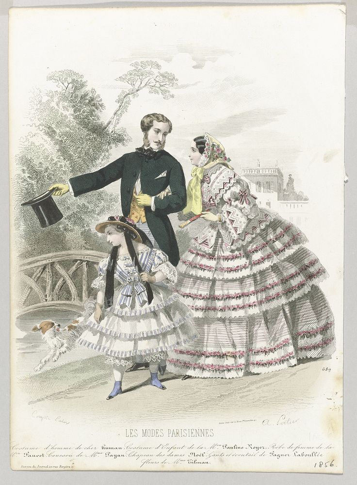 Les Modes Parisiennes, 1856, No. 689 : Costume d'homm (...) (1856) by A Portier, François Claudius Compte Calix, Aubert and…