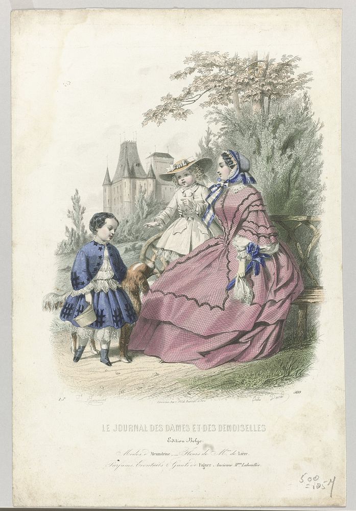 Le Journal des Dames et des Demoiselles, 1857, No. 500, Edition Belge: Modes (...) (1857) by J Bonnard, Jules David 1808…