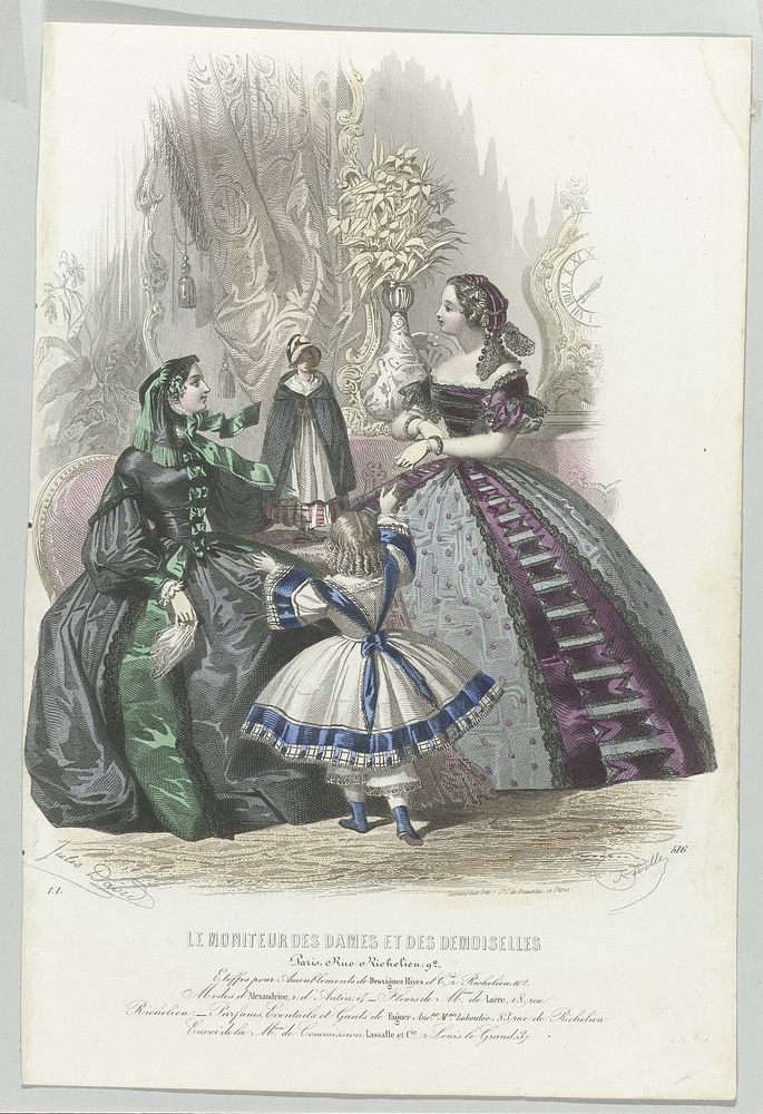 Moniteur des Dames et des Demoiselles, 1858, No. 516 : Etoffes pour Ameublements (...) (1858) by Jean Baptiste Réville…