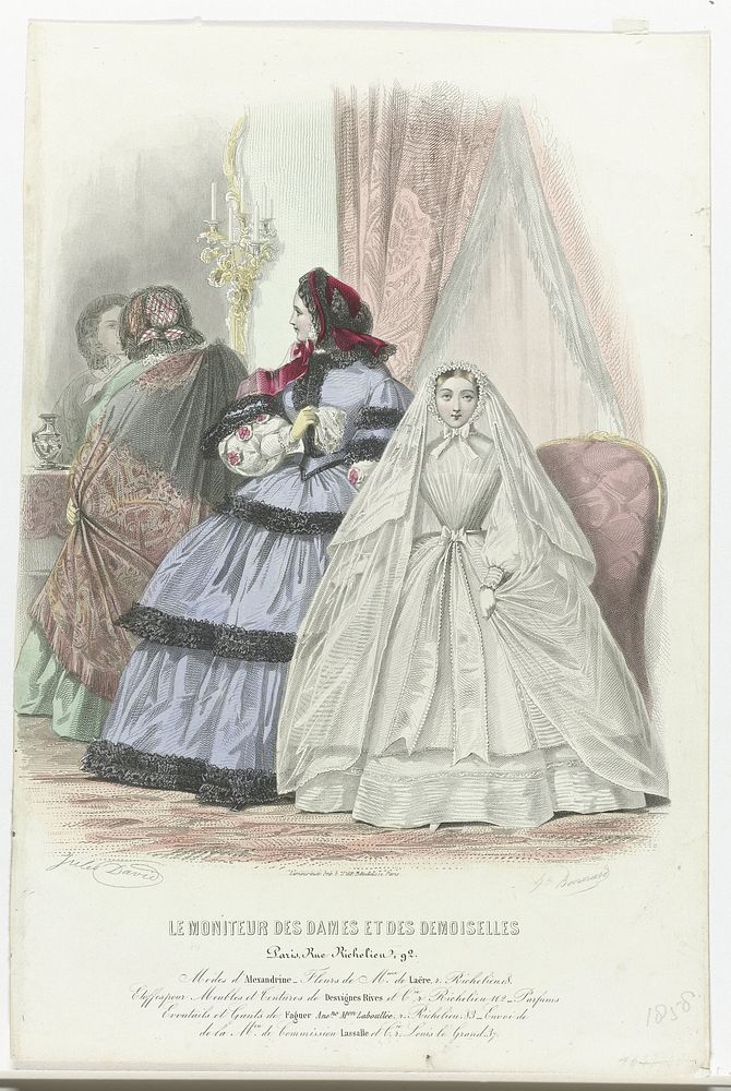 Moniteur des Dames et des Demoiselles, 1858 : Modes d'Alexandrin (...) (1858) by J Bonnard, Jules David 1808 1892 and…