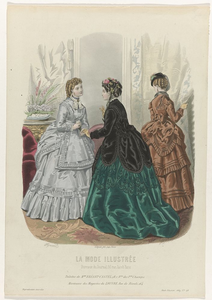 La Mode, ca. 1860, Pl. 268 : Rubaneries de La Ville de Lyon (...) (c. 1859 - c. 1861) by anonymous and Mariton