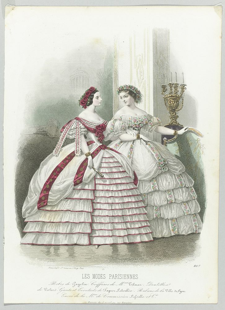 An Explosion of Fashion Magazines (1860) by Préval, François Claudius Compte Calix and Moine
