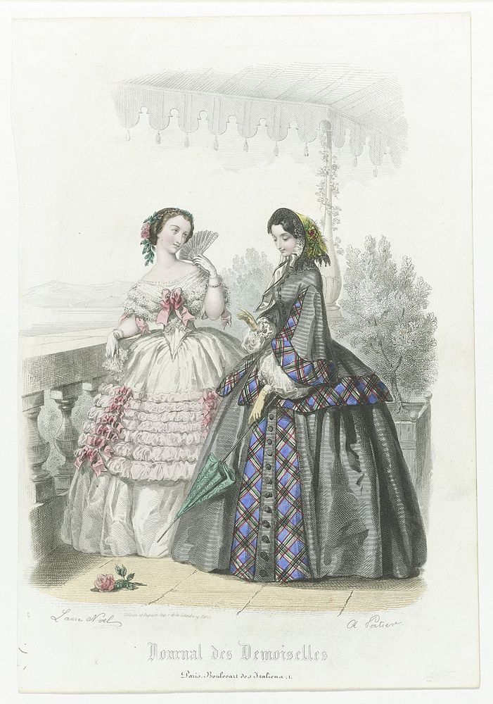 Journal des Demoiselles, ca. 1860 : Paris. Boulevard (...) (c. 1860) by A Portier, Laure Noël and Gilquin and Dupain
