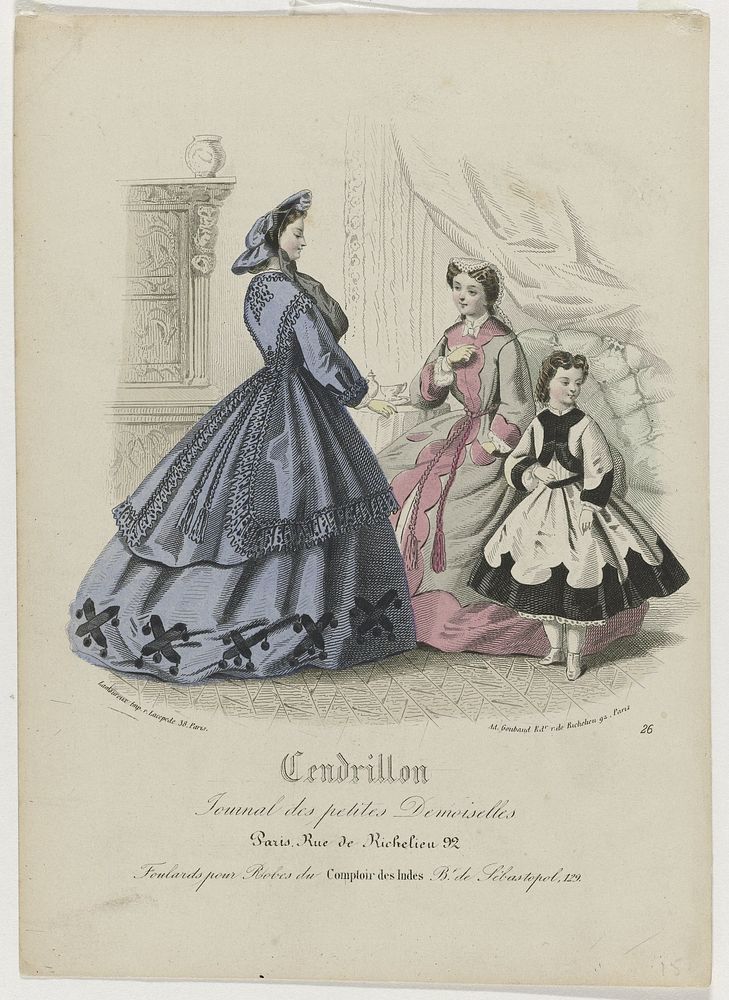Cendrillon, 1866, No. 26 : Journal des petites Demoiselles... (1866) by anonymous, Ad Goubaud et Fils and Lamoureux