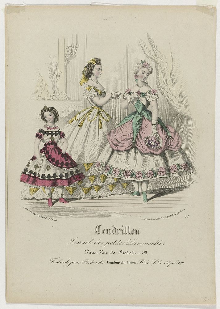 Cendrillon, 1866, No. 27 : Journal des petites Demoiselles... (1866) by anonymous, Ad Goubaud et Fils and Lamoureux