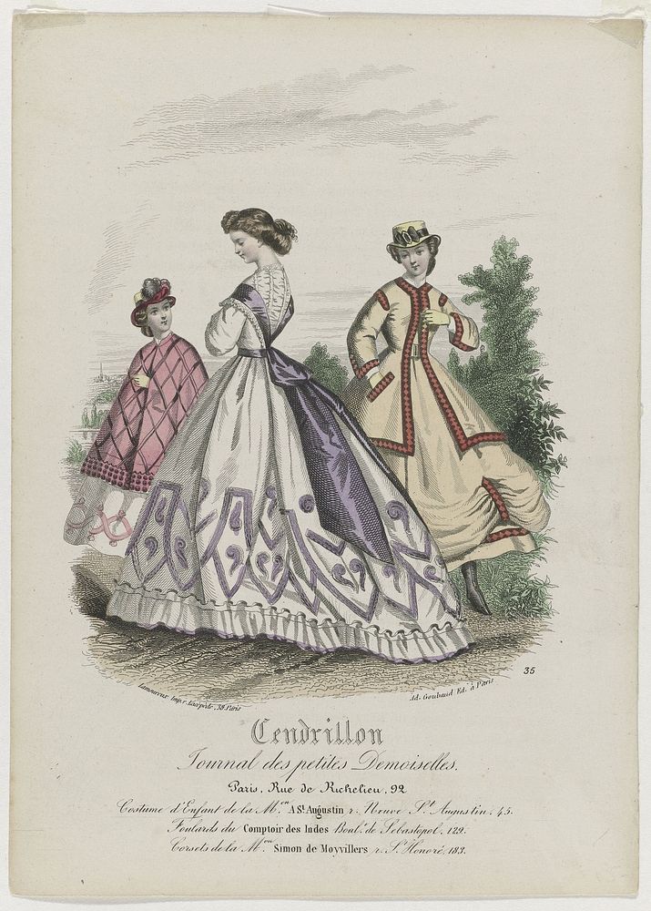 Cendrillon, 1866, No. 35 : Journal des petites Demoiselles... (1866) by anonymous and Lamoureux