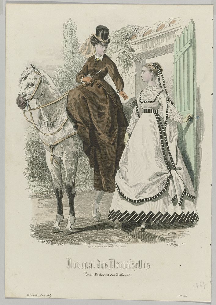 Journal des Demoiselles, Août 1867, 35e année, No. 8 (1867) by Paul Lacourière, Emile Préval and Gilquin and Fils