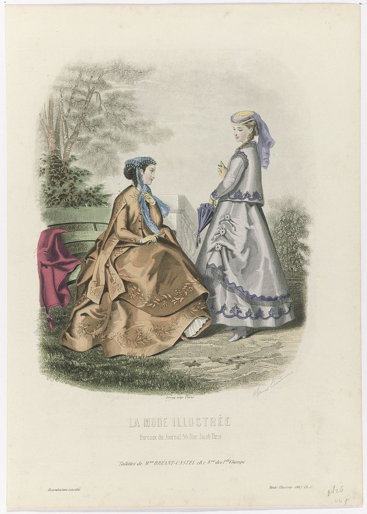 La Mode Illustrée, 1867, No. 20: Toilettes de Mme Breant-Castel (...) (1867) by A Bodin, Anaïs Colin Toudouze and A Leroy