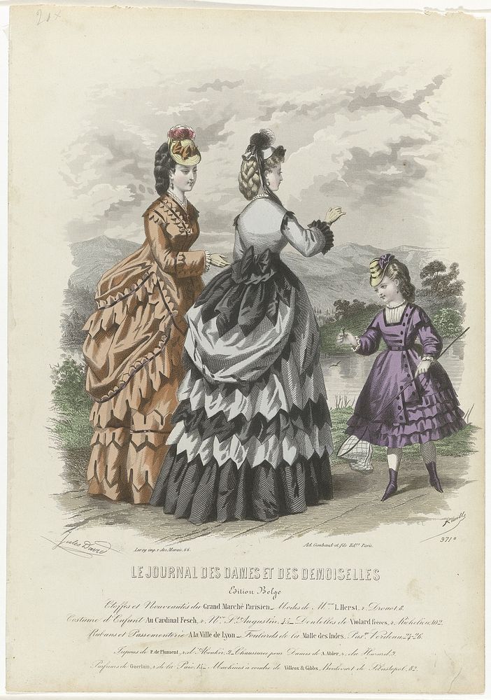 Le Journal des Dames et des Demoiselles, Edition Belge, 1870, No. 917b : Etoffes (...) (1870) by Jean Baptiste Réville…