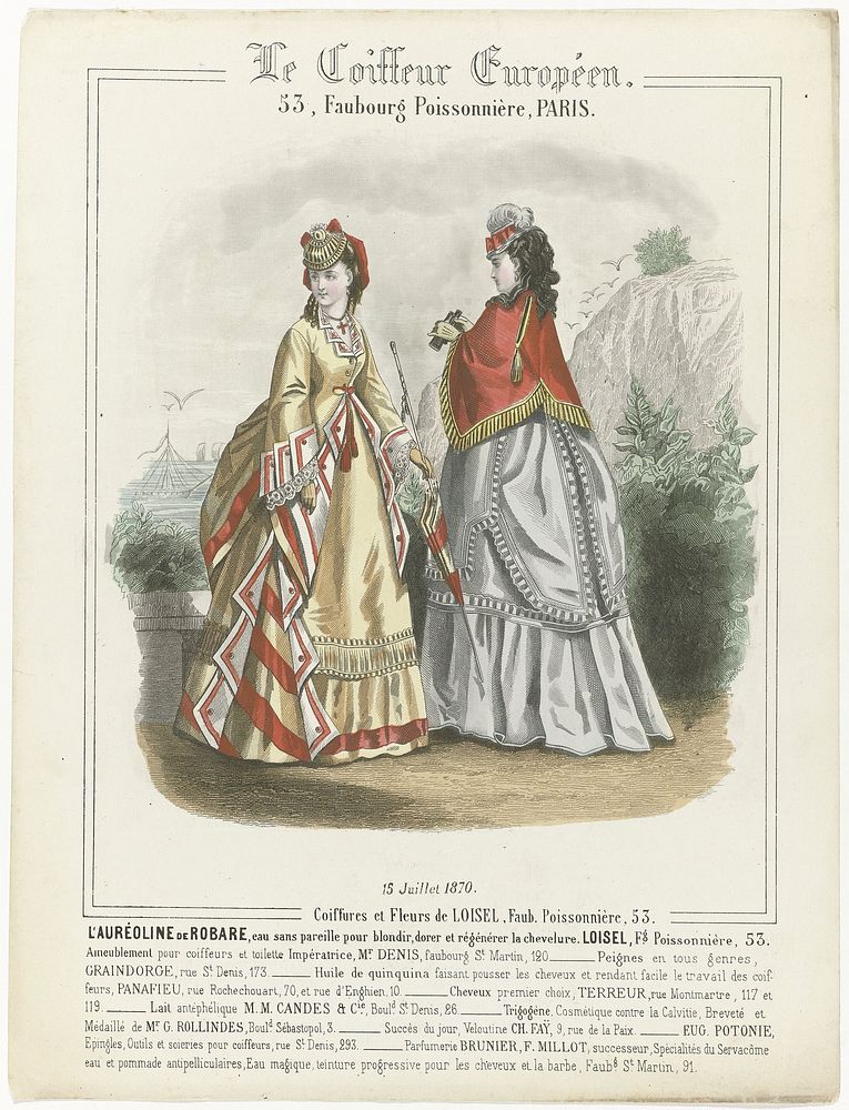 Le Coiffeur Européan, 15 Juillet 1870 : L'Auréoline de Robar (...) (1870) by anonymous