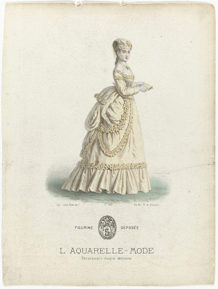 L'Aquarelle-Mode, 1870, No. 453 : Paraissant chaque semaine (c. 1870) by anonymous and A René and Cie