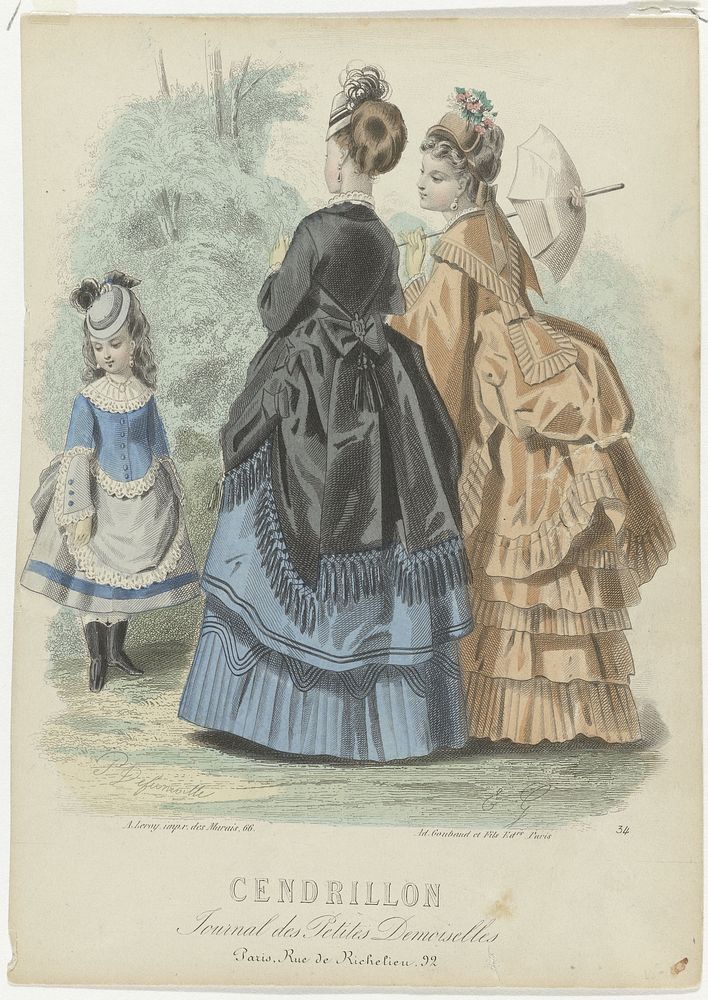 Cendrillon, ca. 1871, No. 34 : Journal des petites Demoiselles... (c. 1871) by P Deferneville, Ad Goubaud et Fils and A Leroy