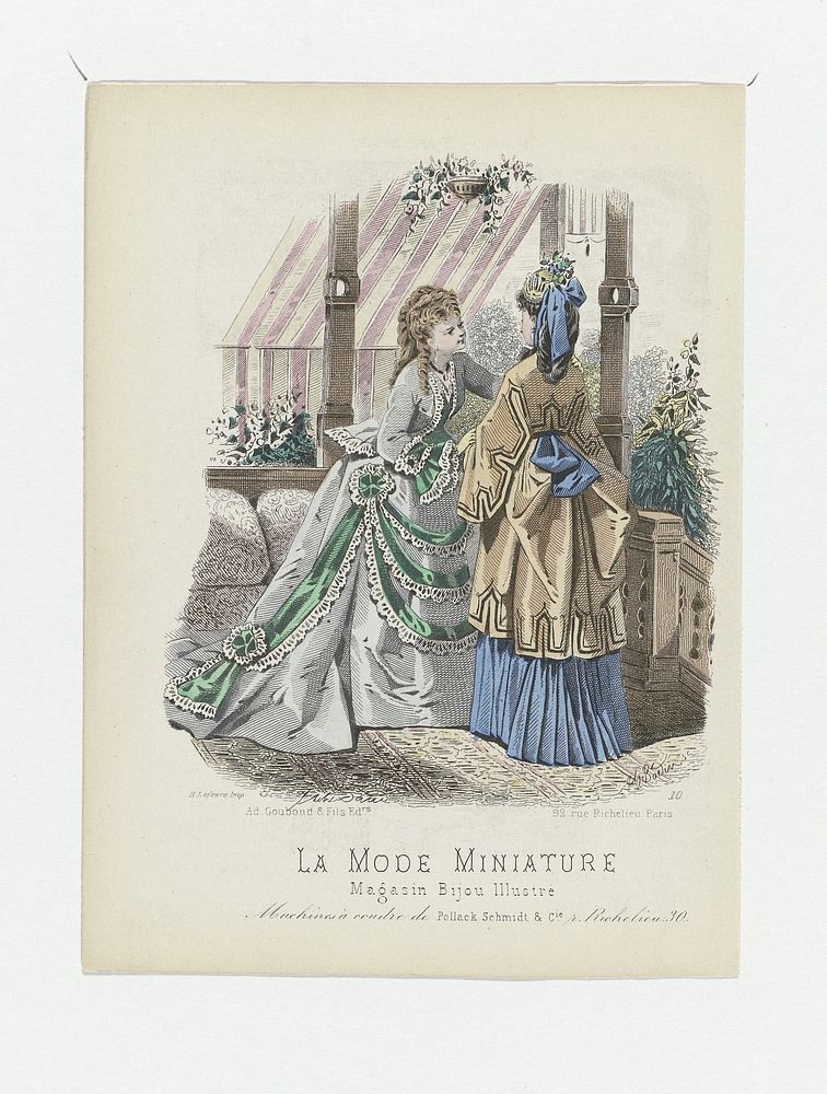 La Mode Miniature, 1872, No. 10 : Machines à coudr (...) (1872) by A Bodin, Jules David 1808 1892, Ad Goubaud et Fils and H…