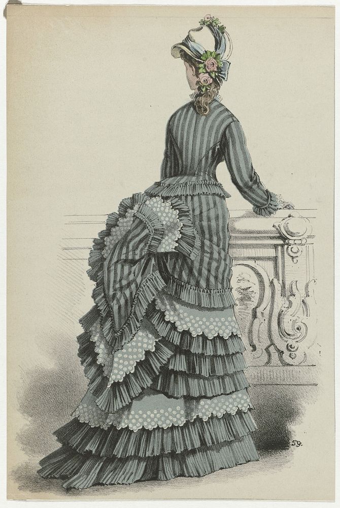 Dame aan balustrade, 1874, No. 59 (1874) by anonymous