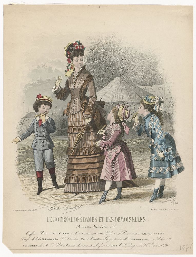 Le Journal des Dames et des Demoiselles, 1875, No. 1256 : Etoffes et Nouveautés (...) (1875) by A Bodin, Jules David 1808…