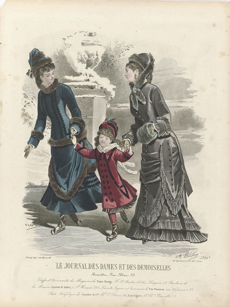 Le Journal des Dames et des Demoiselles, 1876, No. 1384b : Etoffes et Nouveautés (...) (1876) by A Bodin, Emile Préval, Ad…