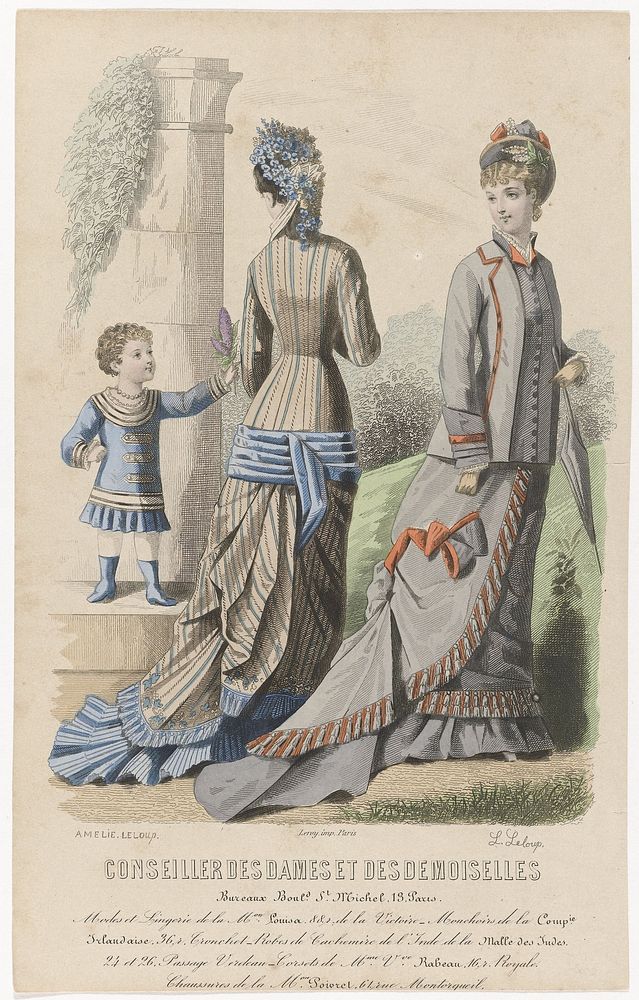Le Conseiller des Dames et des Demoiselles, ca. 1878 : Modes et Lingeri (...) (c. 1878) by L Leloup, Amelie Leloup and Leroy