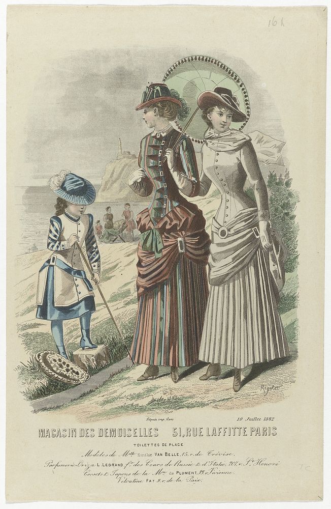 Magasin des Demoiselles, 10 Juillet 1882 : Modeles de Melle Emilie Van Bell (...) (1882) by Rigolet and Gilquin