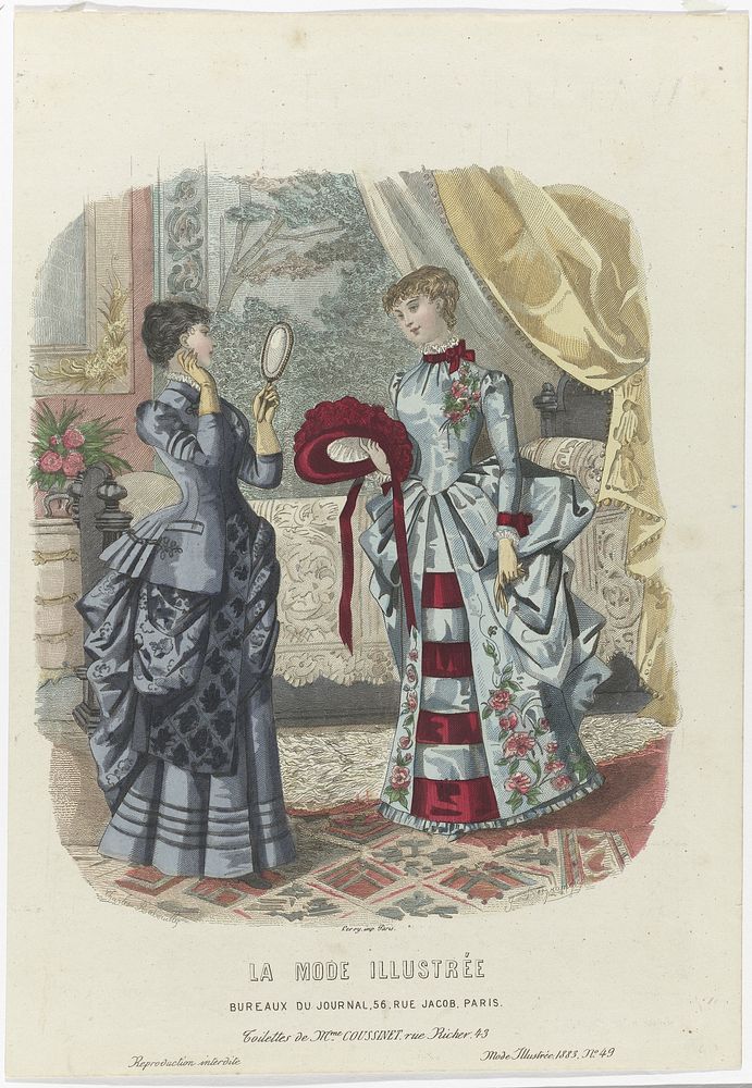 La Mode Illustrée, 1883, No. 49 : Toilettes de Mme Coussinet (...) (1883) by Charles Rabouille, Isabelle Toudouze Desgrange…