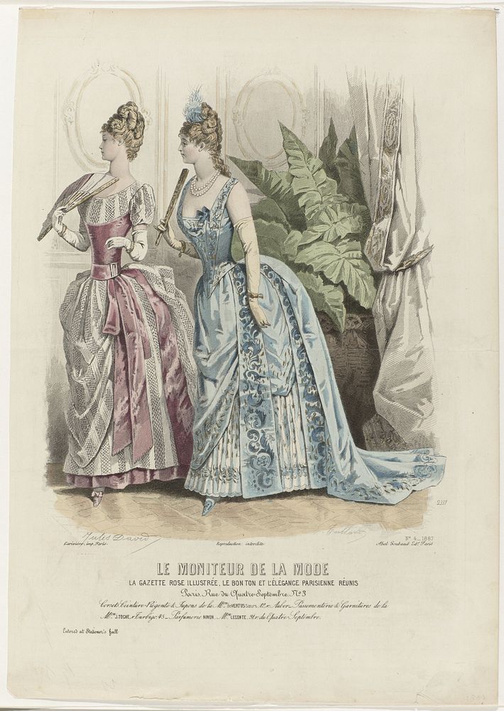 Le Moniteur de la Mode, 1887, Nr. 2337, No. 4 : Corsets Ceinture-Régent (...) (1887) by Edouard Tailland, Jules David 1808…