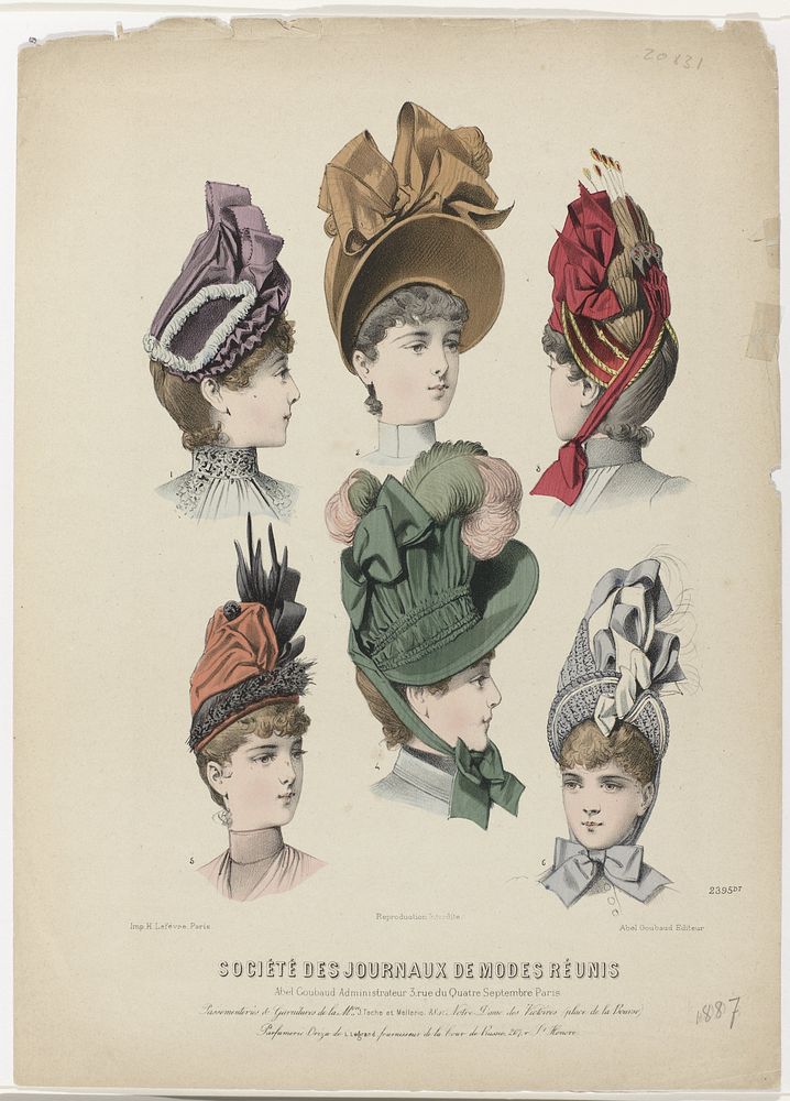 Société des journaux de modes Réunis, 1887, Nr. 2395 DT : Passementeries et Garnitures (...) (1887) by anonymous, Abel…