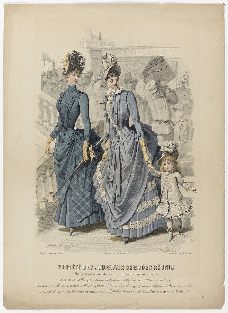Société des journaux de modes Réunis, 1887, Nr. 2398c: Toilettes de Melle Méry (...) (1887) by Edouard Tailland, Jules David…
