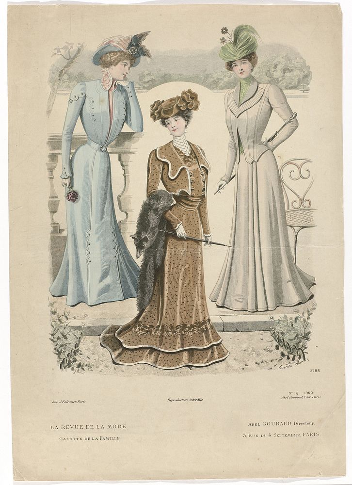 La Revue de la Mode, 1900, No. 16, nr. 3788 (1900) by anonymous, Guido Gonin, Abel Goubaud and Jules Falconer
