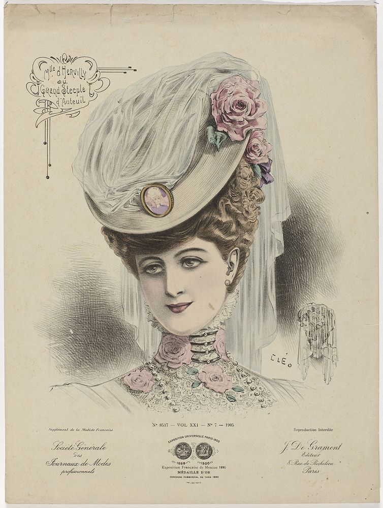 Supplément de la Modiste Française, Société Générale des Journaux de Modes professionnels, 1905, No. 8537, Vol. XXI, No. 7 :…