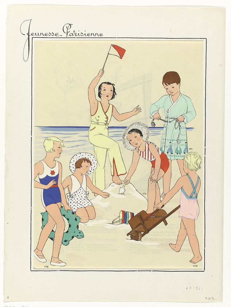 Jeunesse Parisienne, fig. 170 t/m 175: Kinderkleding 1931 (c. 1931) by anonymous