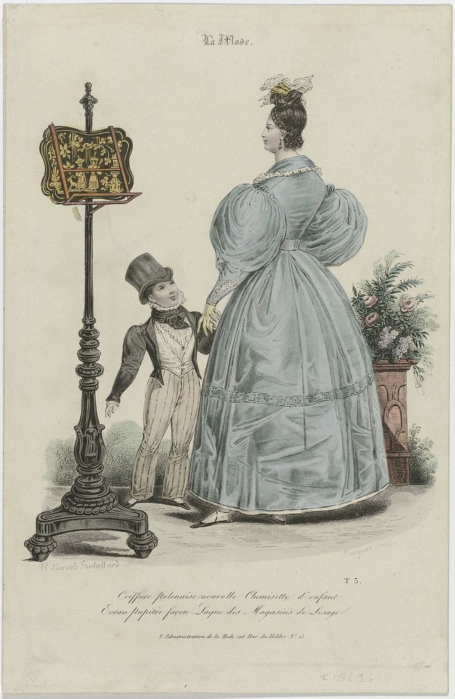 La Mode, 1830, T.3: Coeffure polonaise nouvell (...) (1830) by Jean Denis Nargeot and Henri Gérard Fontallard