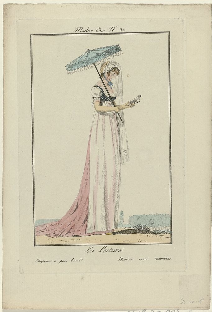 Modes et Manières du Jour 1799-1800, no. 32: La Lectur (...) (c. 1912) by anonymous, Philibert Louis Debucourt, Philibert…