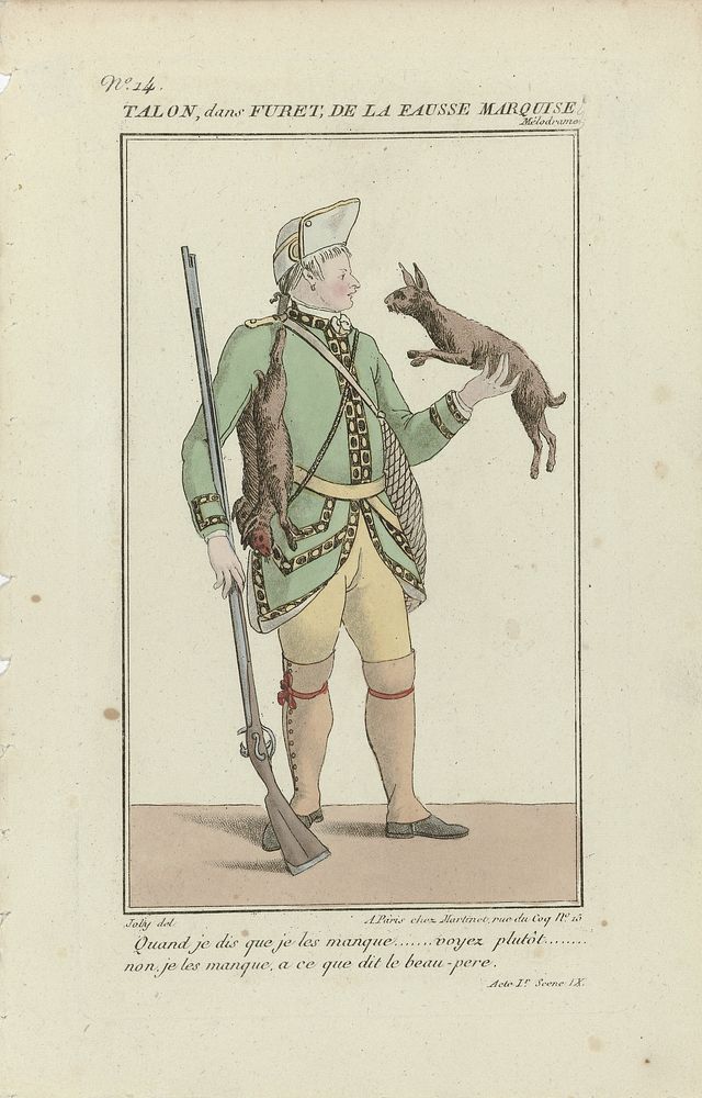 Petit Galerie Dramatique, 1805, No. 14: Talon, dans Furet (...) (1805) by anonymous, Adrien Joly and Aaron Martinet