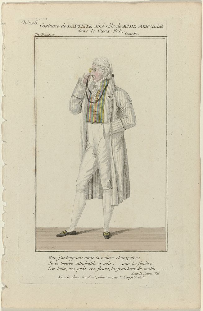 Petite Galerie Dramatique, 1796-1843, No. 228: Costume de Baptist (...) (1796 - 1843) by anonymous, Carle Vernet and Aaron…