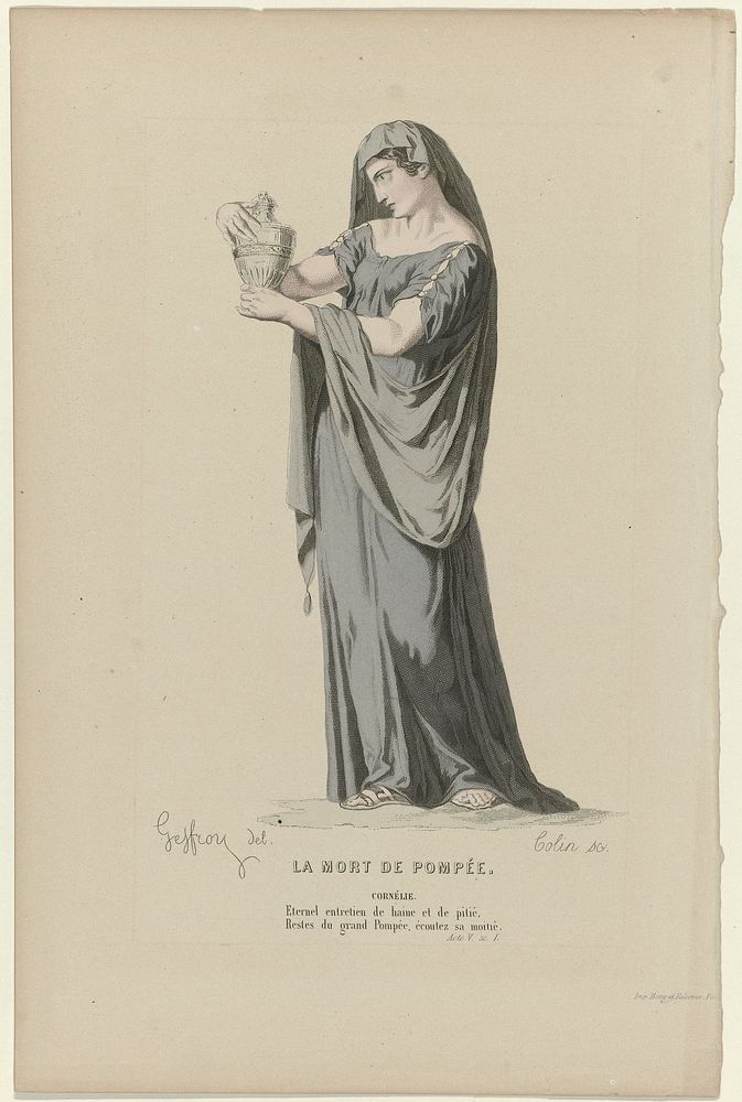 La Mort de Pompée, 1852 (1852) by Colin, Edmond Aimé Florentin Geffroy, Moine and Falconer