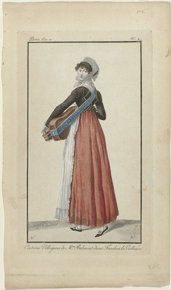 Costume Villageois de Mme Belmont dans Fanchon la Vielleuse, An 11, No. 2 (1802 - 1803) by Pierre Charles Baquoy and Carle…