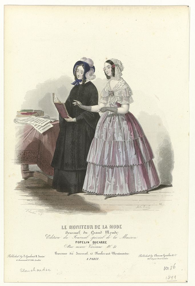 Le Moniteur de la Mode, 1844, No. 26 : Edition du Journal (...) (1844) by Auguste Jean Baptiste Marie II Blanchard, Jules…