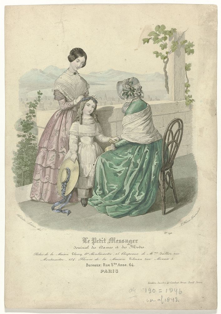 Le Petit Messager, Journal des Dames et des Modes, 1846, No. 190 : Robes de la Maison (...) (1846) by Félicie Schneider…