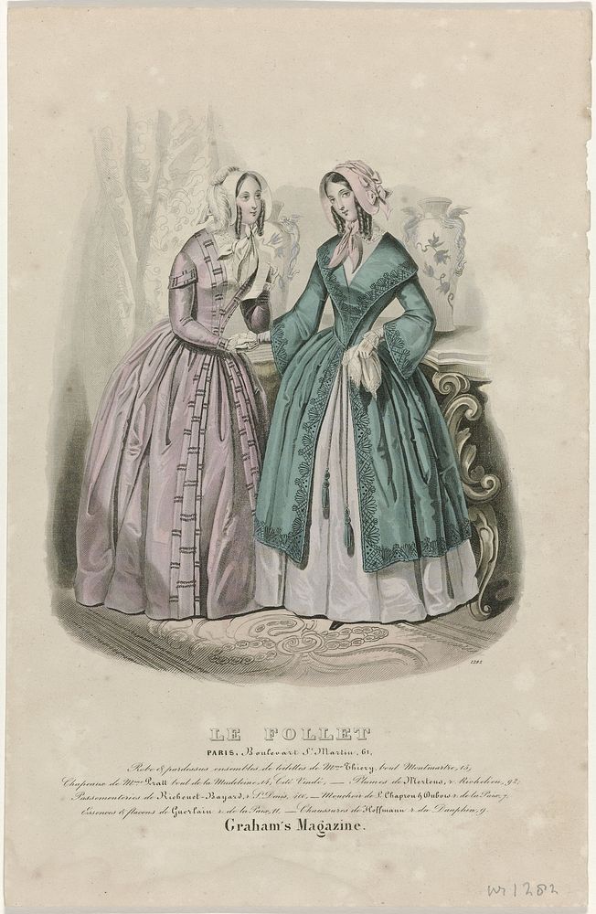 Le Follet, 1846, No. 1282 : Robe & pardessus (...) (1846) by anonymous