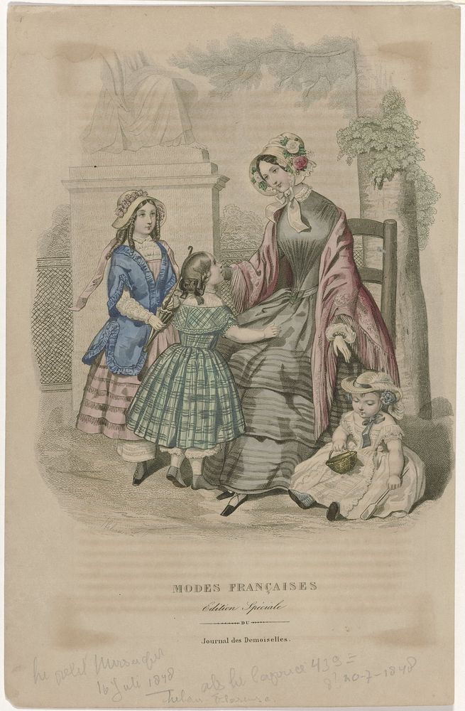 Journal des Demoiselles, juli 1848 : Modes Françaises (...) (1848) by Florensa de Closménil and Héloïse Leloir Colin