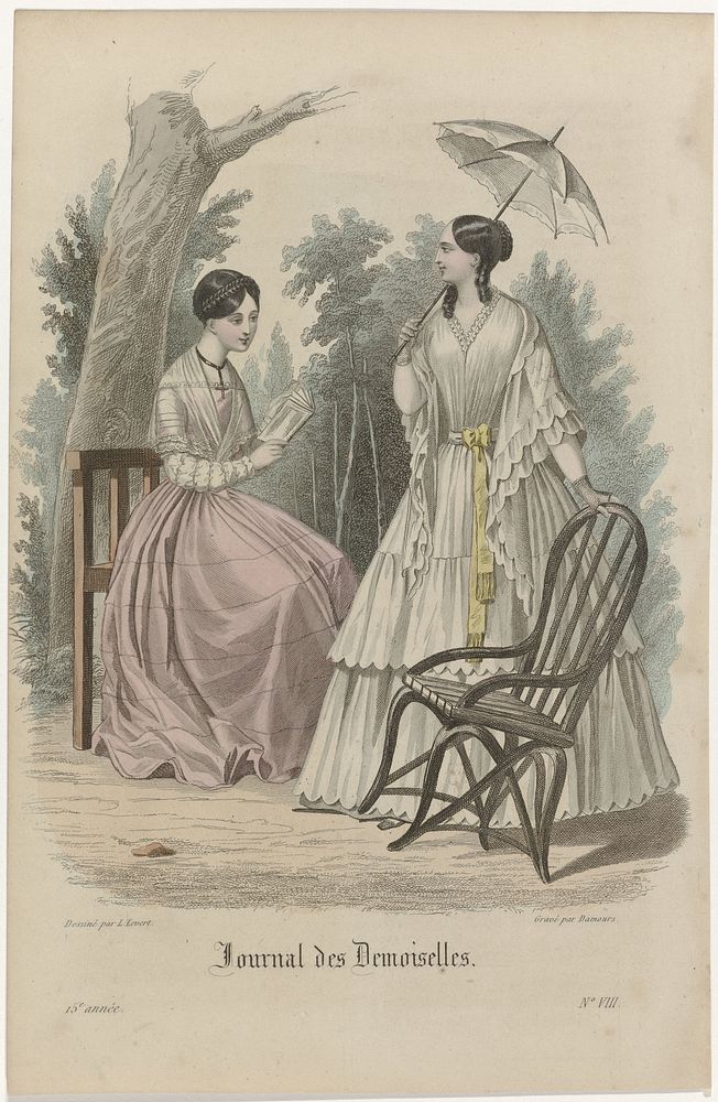 Journal des Demoiselles, ca. 1849, 15e année, No. 8 (c. 1849) by Damours and Léopold Levert
