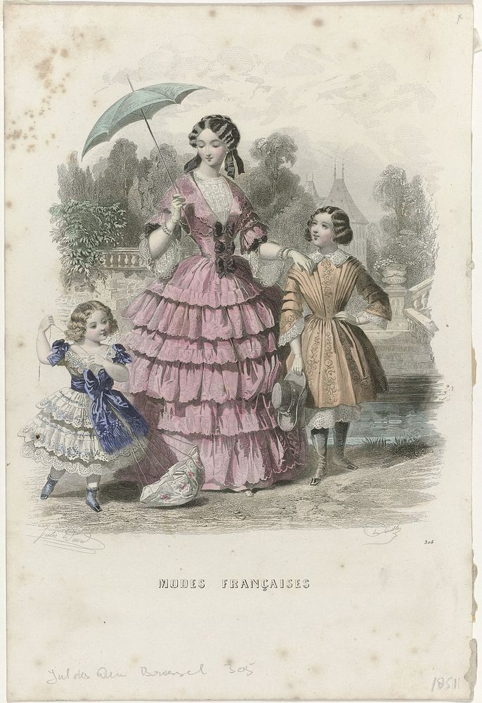 Journal des Demoiselles, 1851, No. 305: Modes Françaises (1851) by Jean Baptiste Réville and Jules David 1808 1892